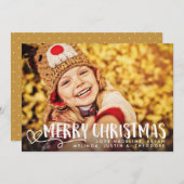 Vrolijk Kerstmis Wit 2018 Vakantie Foto Overlay Feestdagenkaart (Voorkant / Achterkant)