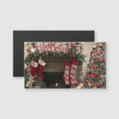 Vrolijk Kerstmis Woonkamer Scène w / Kerstboom (Voorkant / Achterkant)