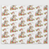Vrolijk Kerstmis Wrapping Papier Kinderen Zegening (Vlak)