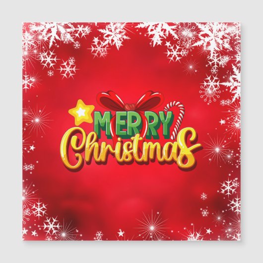 Vrolijk Kerstmis Xmas Rood Groen Goud Vakantie Lie (Voorkant)