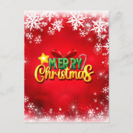 Vrolijk Kerstmis Xmas Rood Groen Goud Vakantie Lie Feestdagenkaart