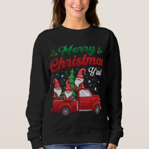 Vrolijk Kerstmis Y'all Gnomes Rode Vrachtwagen Xma Trui