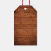 Vrolijk Kerstmis Y'all Rustieke Houten Kruik Licht Cadeaulabel (Achterkant)