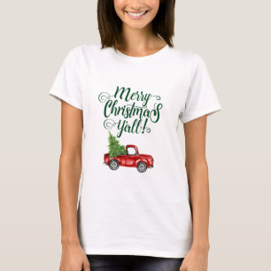Vrolijk Kerstmis Y'all  Vrachtwagen Kerst WG T-shirt