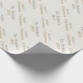 Vrolijk Kerstmis Zilver & Goud Script, Gepersonali Cadeaupapier (Hoek)