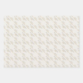 Vrolijk Kerstmis Zilver & Goud Script, Gepersonali Inpakpapier Vel (Voorkant 3)