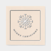 Vrolijk Kerstmis zilveren sneeuwvlok chic