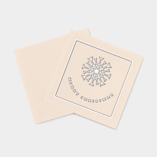 Vrolijk Kerstmis zilveren sneeuwvlok chic Folie Servetten (Achterkant)