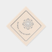 Vrolijk Kerstmis zilveren sneeuwvlok chic Folie Servetten (Rechts)