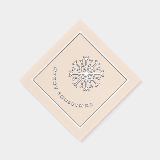 Vrolijk Kerstmis zilveren sneeuwvlok chic Folie Servetten (Rechts)
