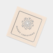 Vrolijk Kerstmis zilveren sneeuwvlok chic Folie Servetten (Links)