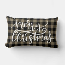 Vrolijk Kerstmis Zwart Bruin Buffel Plaid