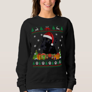 Vrolijk Kerstmis Zwart Lab Hond Lelijk Sweater San