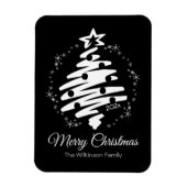 Vrolijk Kerstmis Zwart Moderne Vakantie Koelkast Magneet (Verticaal)
