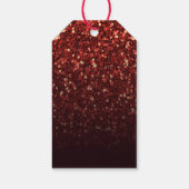 Vrolijk Kerstmis Zwart Rood Glitter HOLLY cadeau Cadeaulabel (Achterkant)