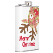 Vrolijk kerstmisch aangeschoten rendier heupfles (Rechts)