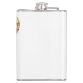 Vrolijk kerstmisch aangeschoten rendier heupfles (Achterkant)