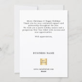 Vrolijk Kerstmisgoud script business logo merk Feestdagenkaart (Achterkant)