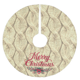 Vrolijk Kerstmiskabelgebreide trui Haak Kerstboom Rok