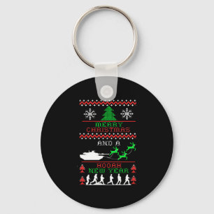 Vrolijk Kerstmisleger Nieuwjaar Sleutelhanger