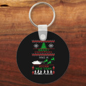 Vrolijk Kerstmisleger Nieuwjaar Sleutelhanger (Voorkant)