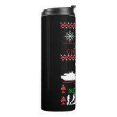 Vrolijk Kerstmisleger Nieuwjaar Thermosbeker (Gedraaid links)