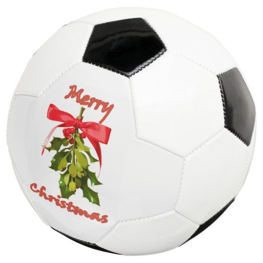 Vrolijk kerstmisleide voetbal (Drie kwart)