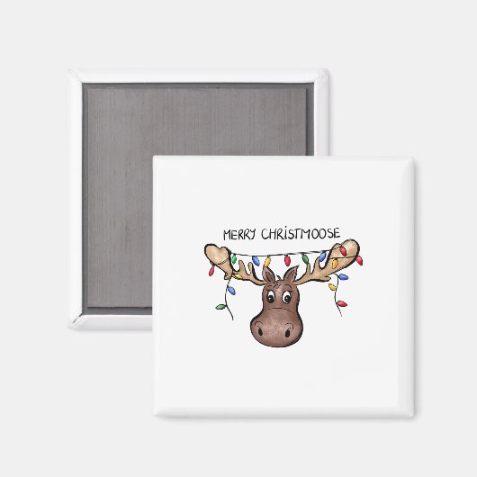 Vrolijk Kerstmismannetje Kerstminnaar Holid Magneet (Voorkant / Achterkant)