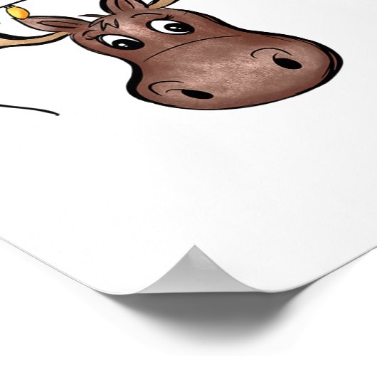 Vrolijk Kerstmismannetje Kerstminnaar Holid Poster (Hoek)