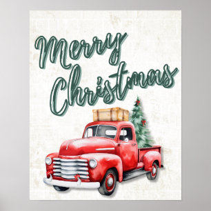 Vrolijk Kerstmismuur Art Decor Poster