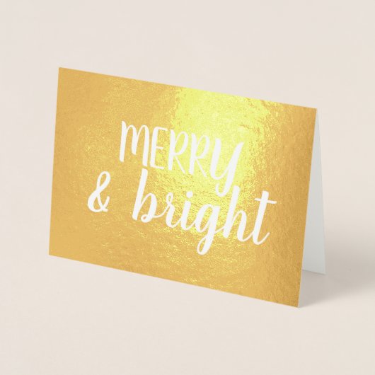 Vrolijk Kerstmispenseelstreek Kalligrafie Goud Folie Kaarten (Voorkant)