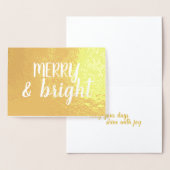 Vrolijk Kerstmispenseelstreek Kalligrafie Goud Folie Kaarten (Display)