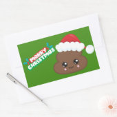 Vrolijk Kerstmispoep Emoji-Stickers Rechthoekige Sticker (Envelop)