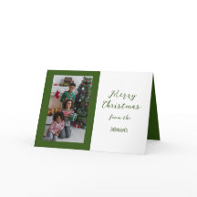 Vrolijk Kerstmisportret, 5"x 7"Gevouwen Kaart