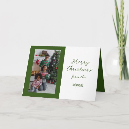 Vrolijk Kerstmisportret, 5"x 7"Gevouwen Kaart (Voorkant)