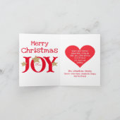 Vrolijk Kerstmisrustiek Script Gevouwen Vakantie K Feestdagen Kaart (Binnen)