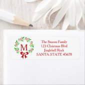 Vrolijk kerstmonogram met etiket (Insitu)