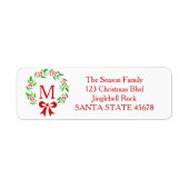 Vrolijk kerstmonogram met etiket (Voorkant)