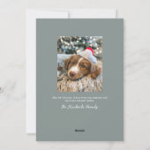 Vrolijk kerstmonogram met grote feestdag feestdagenkaart (Achterkant)