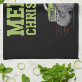 Vrolijk Kerstmonster Vrachtwagen Peuter Jongens Ke Theedoek (Gevouwen)