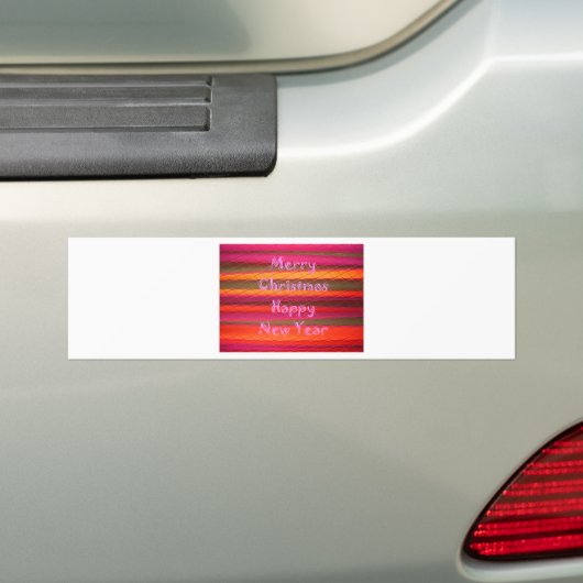 Vrolijk kerstmooi nieuwjaarskleurenontwerp bumpersticker (Op auto)