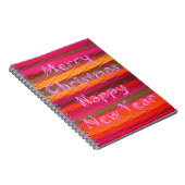 Vrolijk kerstmooi nieuwjaarskleurenontwerp notitieboek (Rechterzijde)