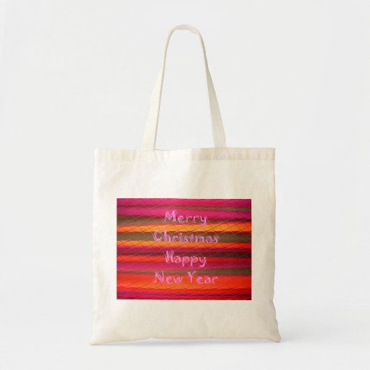 Vrolijk kerstmooi nieuwjaarskleurenontwerp tote bag (Voorkant)