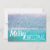 Vrolijk kerstmooi wintermeer feestdagenkaart (Voorkant)