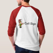 Vrolijk kerstmorse Code T-shirt met Elf (Achterkant)