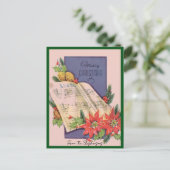 Vrolijk Kerstmuziek Custom Name Briefkaart (Staand voorkant)