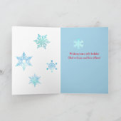 Vrolijk kerstnichtje Kerstman Sneeuwvlokken Kaart (Binnen)