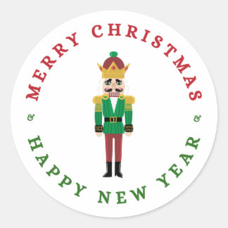 Vrolijk kerstnieuwjaar notenkraker Sticker