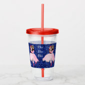 Vrolijk Kerstnotenkraker Ballerina Donker Haar Acryl Drinkbeker (Voorkant)