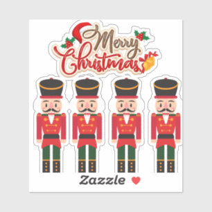 Vrolijk kerstnotenkraker feestelijk vakantie T-shi Sticker